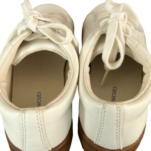 J Crew Crewcuts Sneaker Shoes Boys 11 White Faux Leather Court Lace Up - Picture 10 of 16